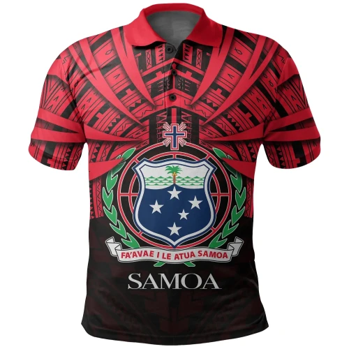 Rugbylife Polo Shirt - (Custom Personalised) Rugbylife Samoa Polo Shirt Special Polynesian No.5 TH4