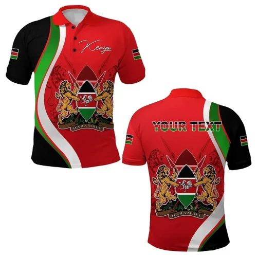 Rugbylife Polo Shirt - (Custom Personalised) Kenya Rugby Polo Shirt Fresh Lifestyle - Red K13