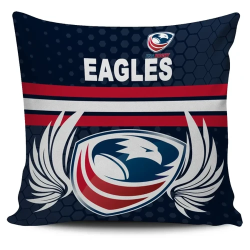 Rugbylife Pillow Cover - USA Rugby Pillow Covers Eagles Simple Style - Full Navy K8