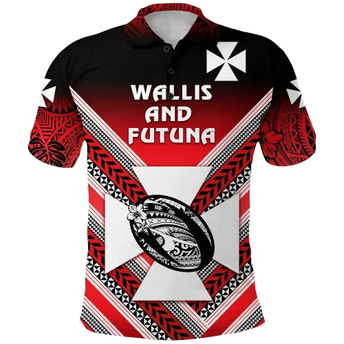 Rugbylife Polo Shirt - (Custom Personalised) Wallis and Futuna Rugby Polo Shirt, Custom Text and Number Creative Style K8