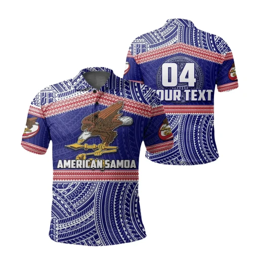 Rugbylife Polo Shirt - (Custom Personalised) American Samoa Rugby Polynesian Patterns Polo Shirt TH4