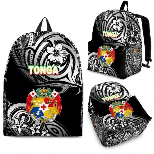 Rugbylife Backpack - Mate Ma'a Tonga Rugby Backpack Polynesian Unique Vibes - Black K8