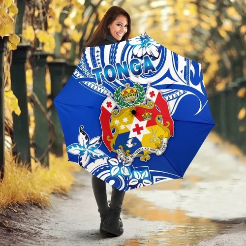 Rugbylife Umbrella - Mate Ma'a Tonga Rugby All Over Print Umbrellas Polynesian Unique Vibes - Blue K8