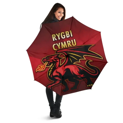 Rugbylife Umbrella - Wales Rugby All Over Print Umbrellas Simple Style K8