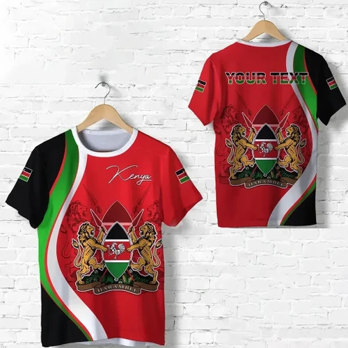 Rugbylife T-Shirt - (Custom Personalised) Kenya Rugby T Shirt Fresh Lifestyle - Red K13