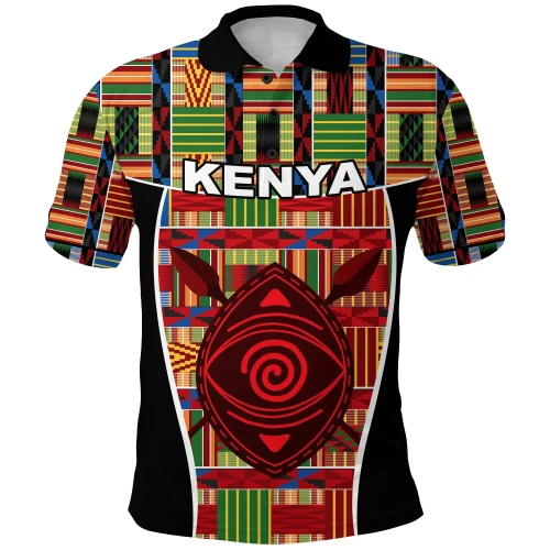 Rugbylife Polo Shirt - Kenya Rugby Polo Shirt Maasai Spirit K13