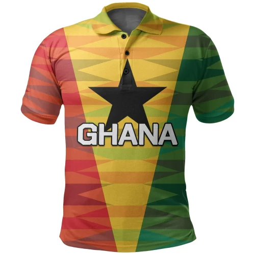 Rugbylife Polo Shirt - Ghana Flag Rugby Polo Shirt TH4