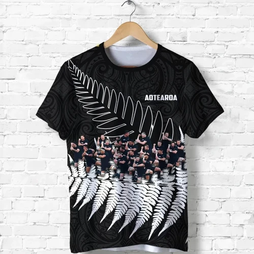 Rugbylife T-Shirt - New Zealand Haka Rugby T Shirt - Best Silver Fern Black K4