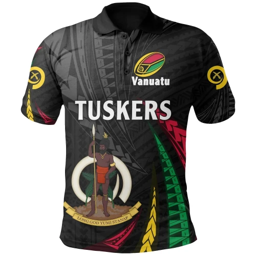 Rugbylife Polo Shirt - Vanuatu Rugby Polo Shirt Tuskers Tornado Style TH5