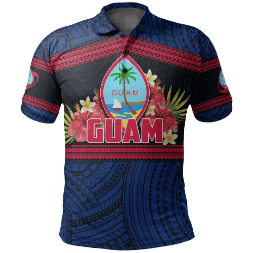 Rugbylife Polo Shirt - Guam Rugby Polynesian Patterns Polo Shirt TH4