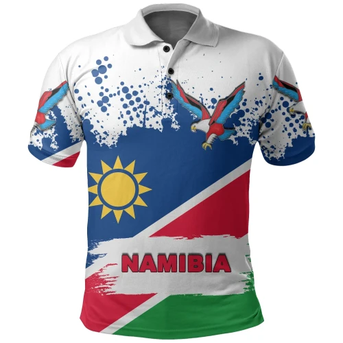 Rugbylife Polo Shirt - Rugbylife Namibia Polo Shirt Special Flag Style TH4