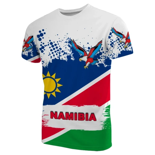 Rugbylife T-Shirt - Rugbylife Namibia T-Shirt Special Flag Style TH4