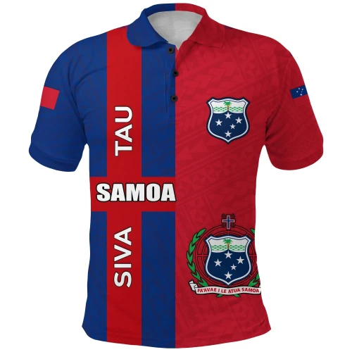 Rugbylife Polo Shirt - Samoa Rugby Polo Shirt Siva Tau K12