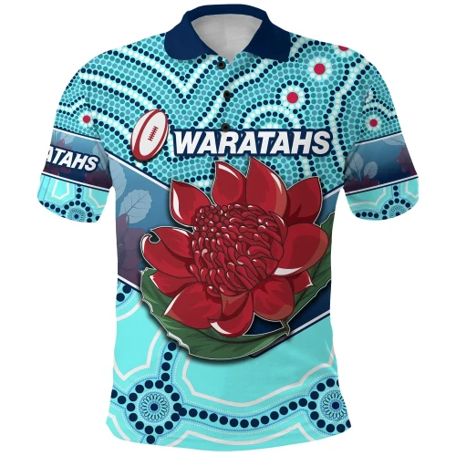 Rugbylife Polo Shirt - New South Wales Rugby Polo Shirt Indigenous NSW - Waratahs K13