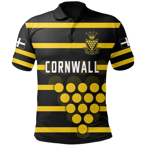 Rugbylife Polo Shirt - Cornwall Polo Shirt Rugby Simple Line Version TH5
