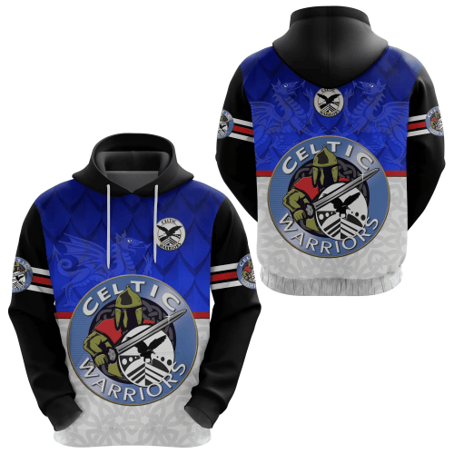 Rugbylife Hoodie - Welsh Rugby Union - Celtic Warriors Hoodie Original Style - Blue