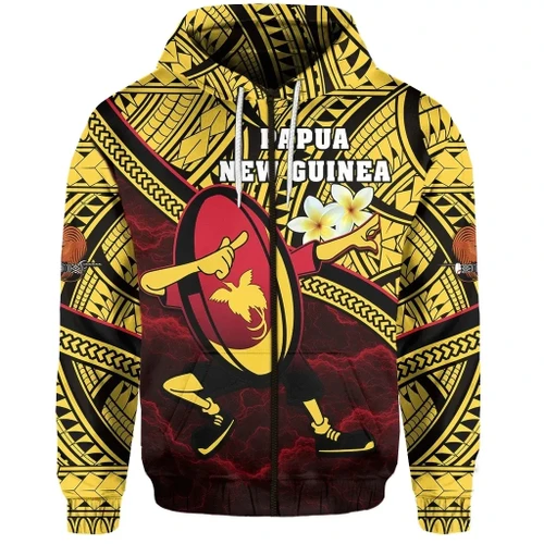 Rugbylife Hoodie - Papua New Guinea Rugby Zip Hoodie Style Dab Trend