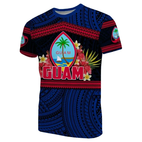Rugbylife T-Shirt - (Custom Personalised)Guam Rugby Polynesian Patterns T-Shirt TH4