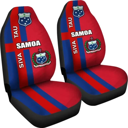 Rugbylife Car Seat Cover - Samoa Rugby Car Seat Covers Siva Tau K12