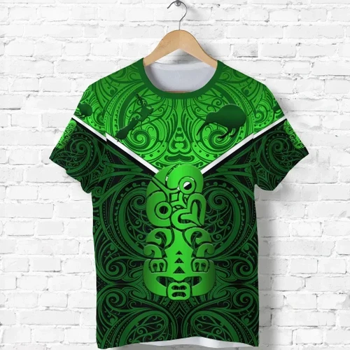 Rugbylife T-Shirt - New Zealand Maori Rugby T Shirt Pride Version - Green K8