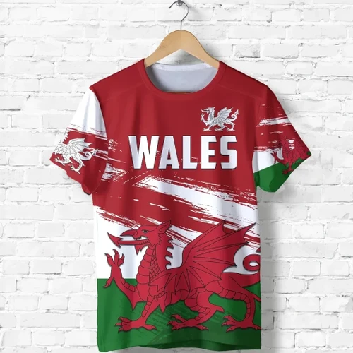 Rugbylife T-Shirt - Wales - Cymru Rugby T Shirt Grunge Style TH5
