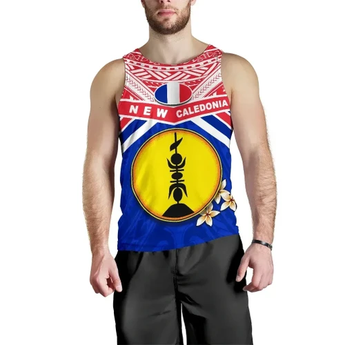 Rugbylife Tank Top - New Caledonia Rugby Men Tank Top Polynesian K13