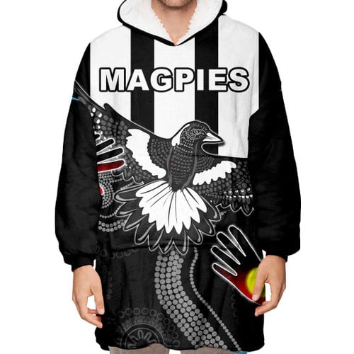 Rugbylife Hoodie - (Custom) Collingwood Magpies Naidoc - Football Team Snug Hoodie