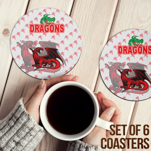 Rugby Life Coasters (Sets of 6) - St. George Illawarra Dragons New Style Naidoc Coasters A35
