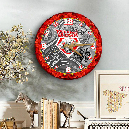Rugby Life Watch - St. George Illawarra Dragons Superman Wooden Clock A35