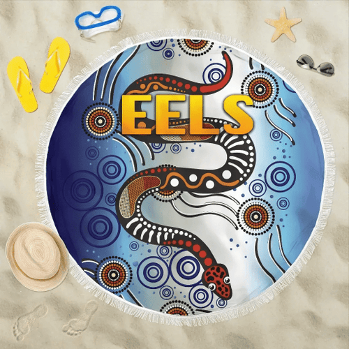 Rugby Life Beach Blanket - Parramatta Beach Blanket Eels Simple Indigenous K8