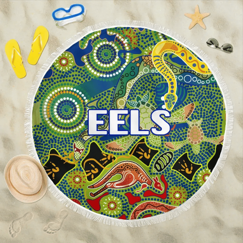 Rugby Life Beach Blanket - Parramatta Beach Blanket Eels Unique Indigenous K8