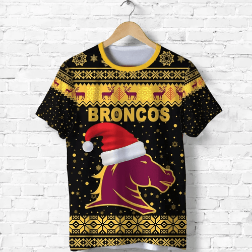 Rugby Life T-Shirt - Brisbane T Shirt Broncos Christmas Unique Vibes - Black K8