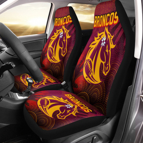 Rugby Life Car Seat Covers - Brisbane Broncos Naidoc Week 2022 Car Seat Covers A31