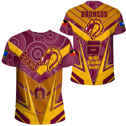 Rugby Life Clothing - Brisbane Broncos Naidoc 2022 Sporty Style T-shirt A35