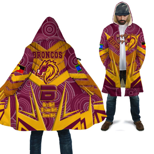 Rugby Life Clothing - Brisbane Broncos Naidoc 2022 Sporty Style Cloak A35