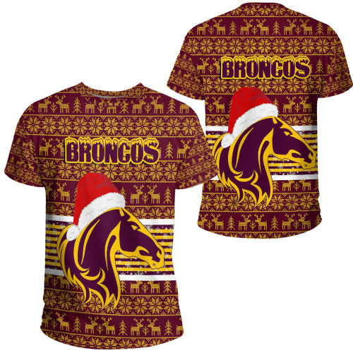 Rugby Life Clothing -  Brisbane Broncos Christmas T-shirt A31