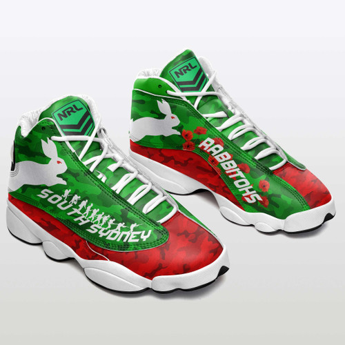 LoveNewZeland Shoes - South Sydney Rabbitohs Anzac - Lest We Forget Sneakers J.13 A7