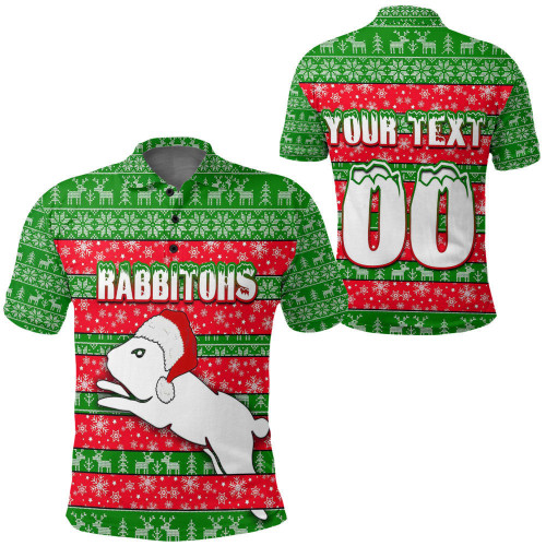 (Custom) Rugby Life Clothing - South Sydney Rabbitohs Aboriginal Tattoo Polo Shirts A31