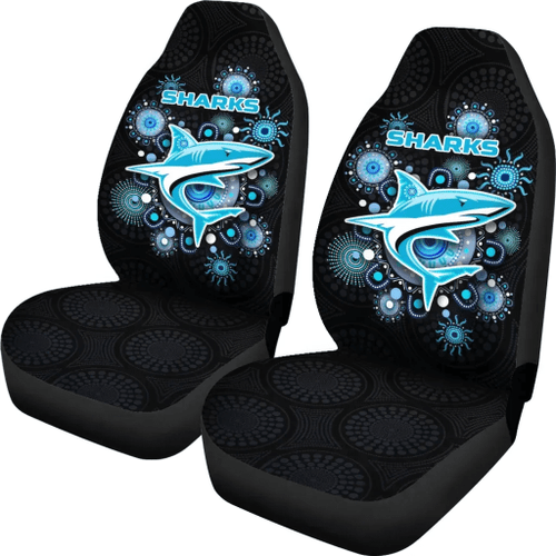 Rugby Life Car Seat Cover - Cronulla Car Seat Covers Sharks Indigenous K8