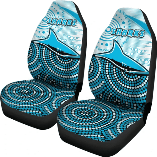 Rugby Life Car Seat Cover - Sharks Car Seat Covers Cronulla Indigenous Unique K13