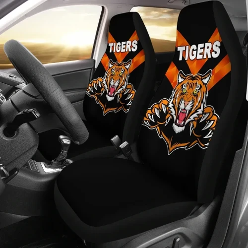 Rugby Life Car Seat Cover - Balmain Car Seat Covers Tigers Black Vibes K8