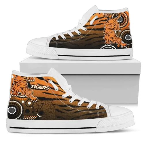 Rugby Life Footwear - Tigers High Top Shoe Wests Indigenous New K13