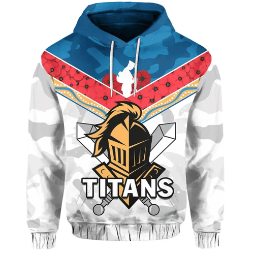 Rugby Life Hoodie - Titans Knight Anzac Day Simple Hoodie