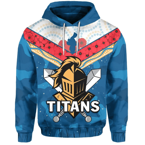 Rugby Life Hoodie - Titans Knight Anzac Day Hoodie Gold Coast