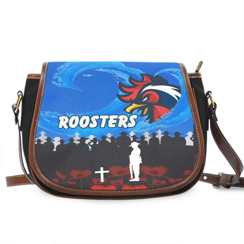 Rugby Life Bag - Sydney Roosters Poppy Anzac Day - Rugby Team Saddle Bag