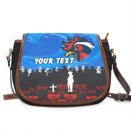 Rugby Life Bag - (Custom) Sydney Roosters Anzac Day - Rugby Team Saddle Bag