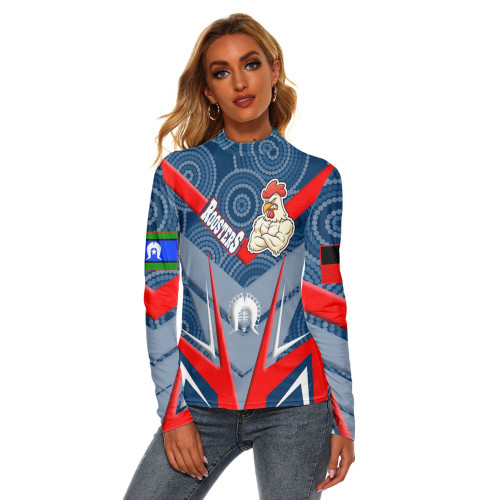 Rugby Life Clothing - Sydney Roosters Naidoc 2022 Sporty Style Women's Stretchable Turtleneck Top A35