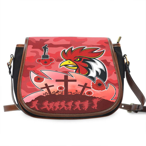 Rugby Life Bag - Sydney Roosters Anzac Day - Lest We Forget - Rugby Team Saddle Bag