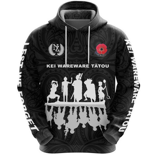 Lest We Forget Hoodie, New Zealand Warriors Anzac