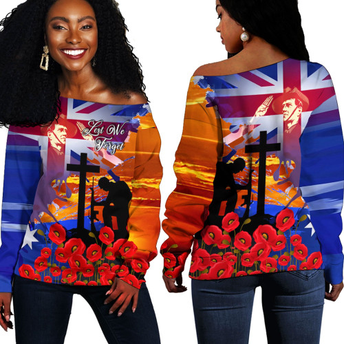 Anzac Day Soldier - Off Shoulder Sweaters A95